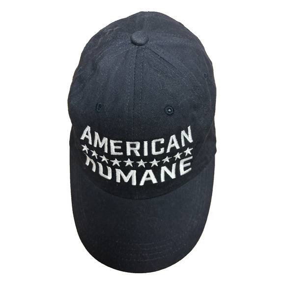 American Humane - Quake City Cap Baseball Trucker Hat Black Hook & Loop Cotton - Picture 1 of 8